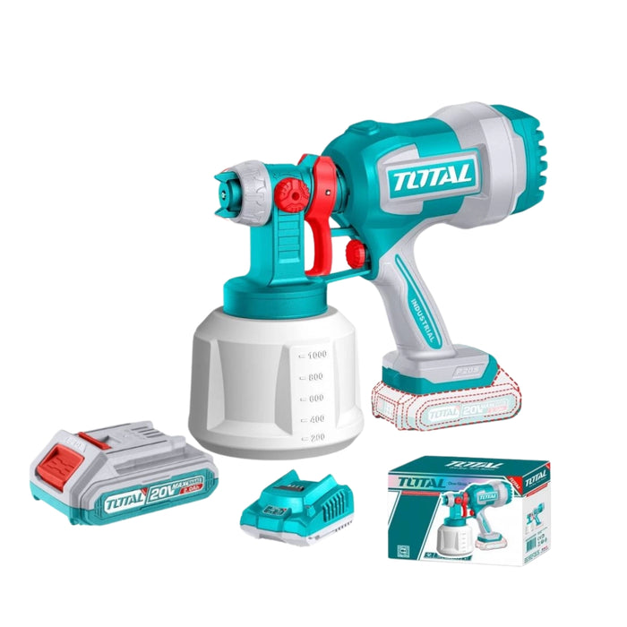 TOTAL | Cordless 20V Spray Gun + Battery & Charger