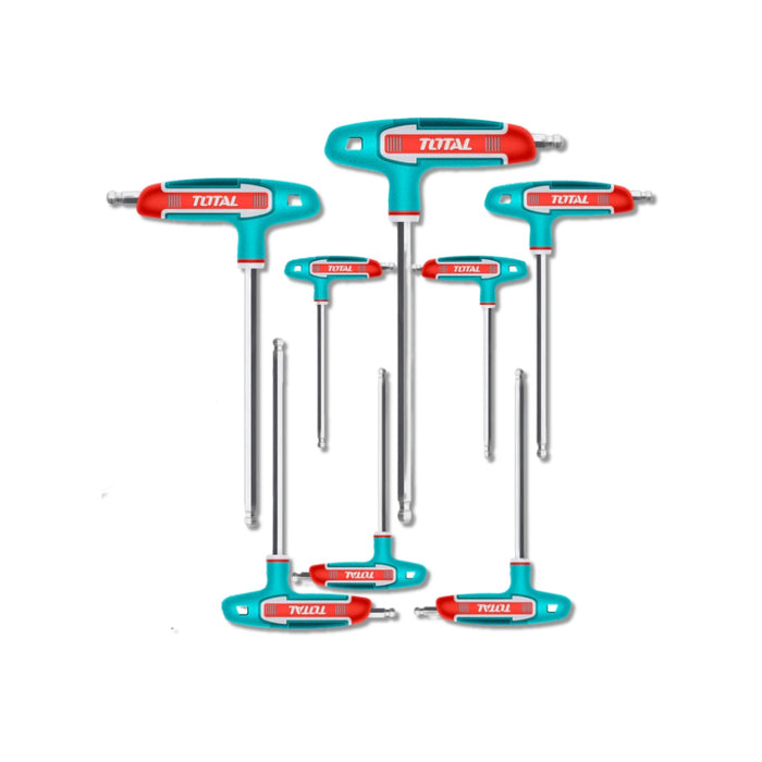 TOTAL | T-Handle Ball Point Hex Wrench - 8pc