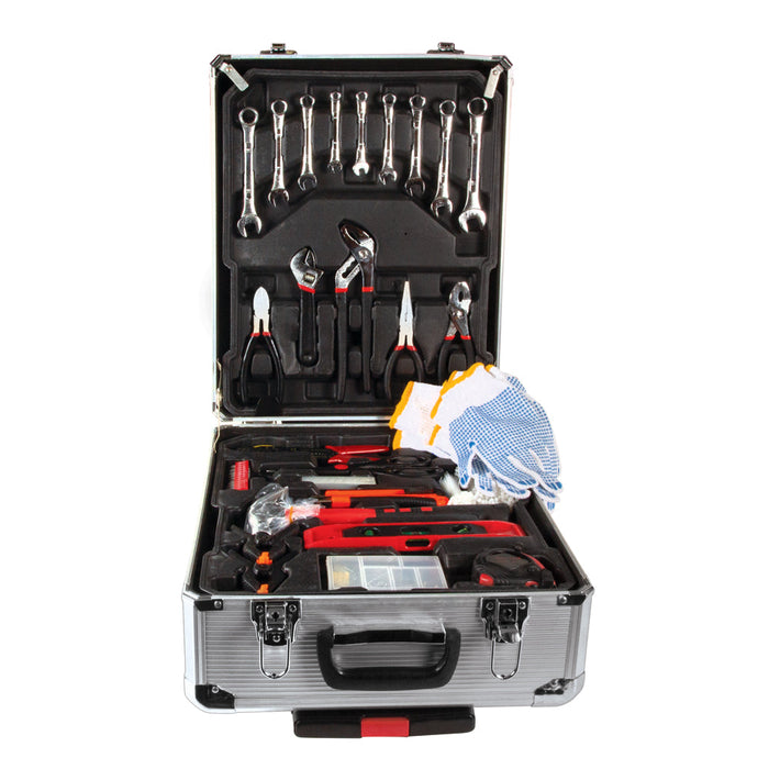 TRADEquip | Tool Kit In Aluminium Case w/Wheels 543Pc