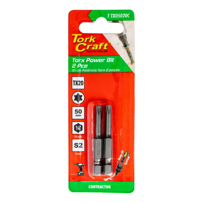 Tork Craft | Classic Bit Torx 50mm 2Pc - Various Sizes