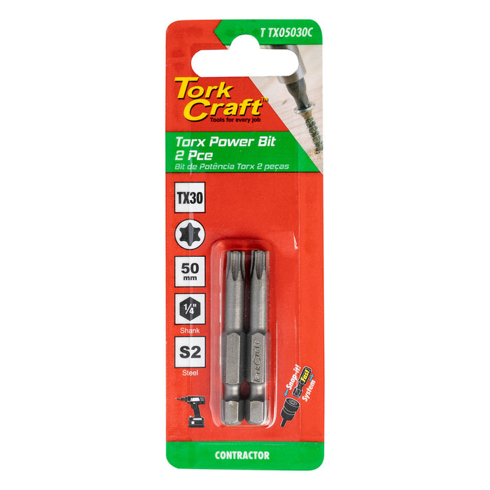 Tork Craft | Classic Bit Torx 50mm 2Pc - Various Sizes