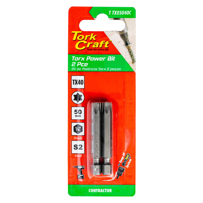 Tork Craft | Classic Bit Torx 50mm 2Pc - Various Sizes