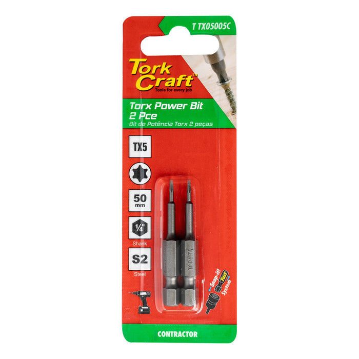 Tork Craft | Classic Bit Torx 50mm 2Pc - Various Sizes