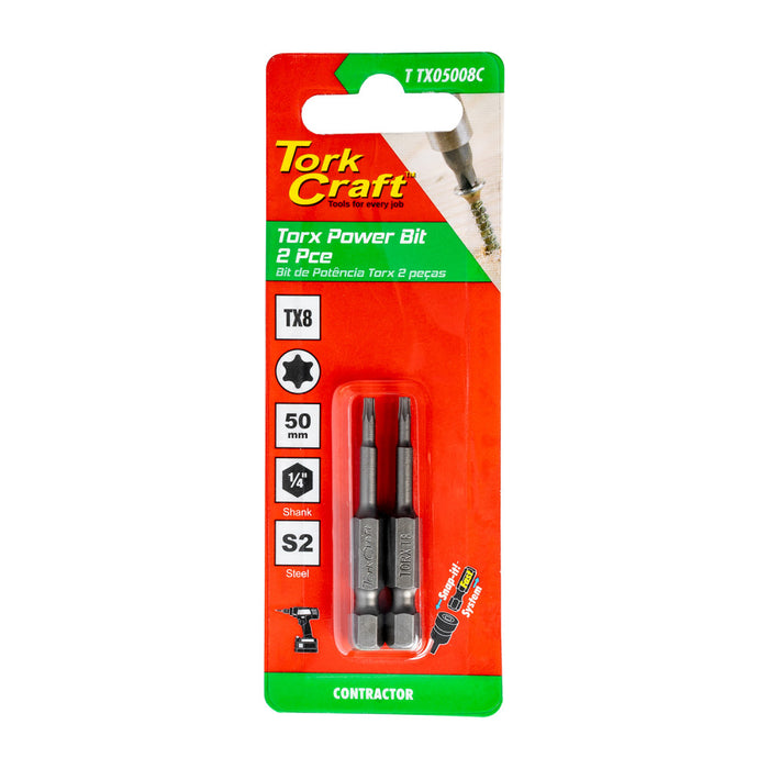 Tork Craft | Classic Bit Torx 50mm 2Pc - Various Sizes