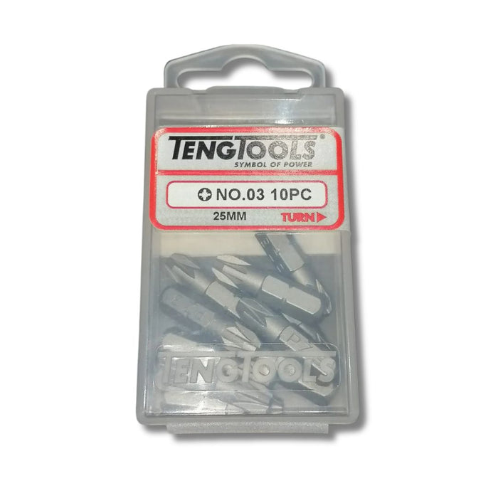 Teng Tools | Bits 1/4" 25mm PZ3 10Pc