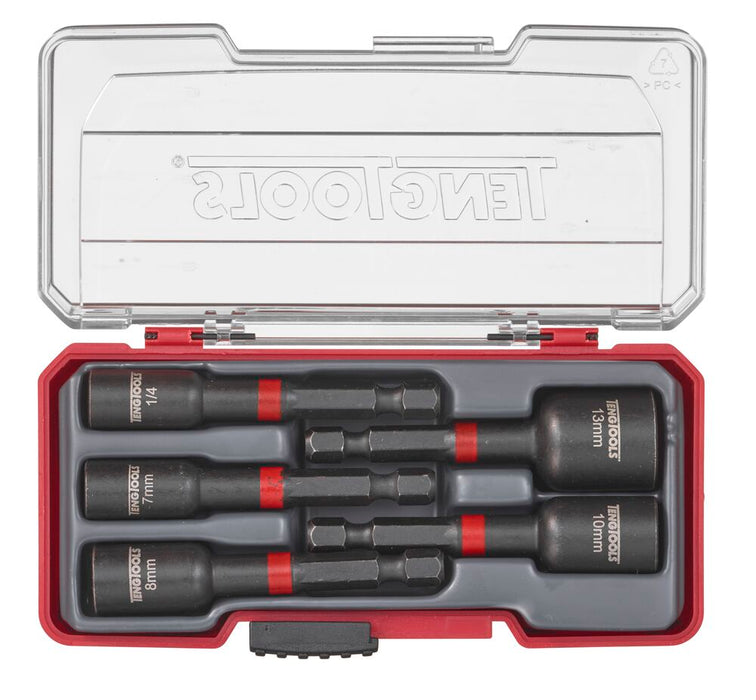 Teng Tools | Nut Setter Set Impact with Belt Clip 5Pc