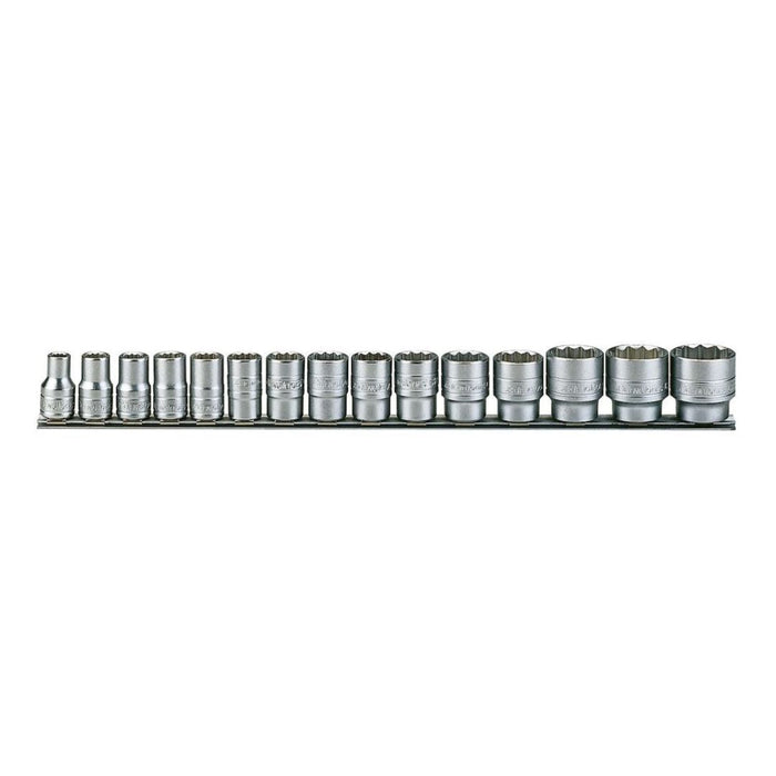 Teng Tools | Socket Clip Rail Set 1/2" 12Pt 15Pc