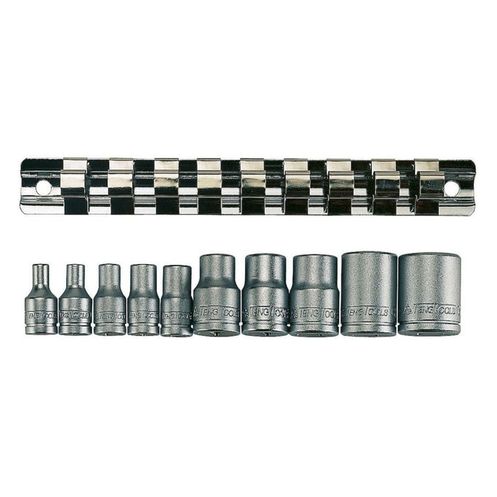 Teng Tools | Socket Clip Rail Set 1/4" & 3/8" TX-E 10Pc