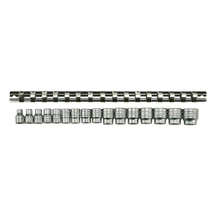 Teng Tools | Socket Clip Rail Set 3/8" 6Pt 16Pc