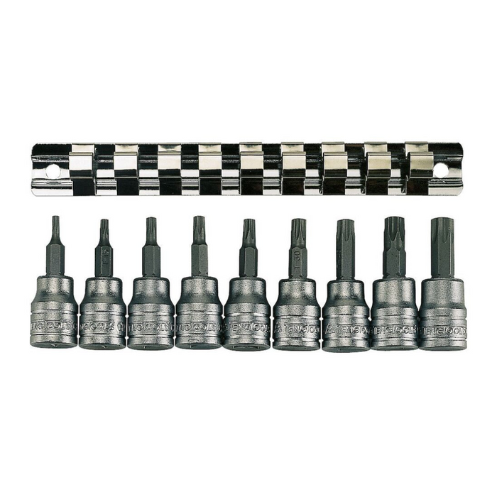 Teng Tools | Socket Clip Rail Set 3/8" TX Bit 9Pc