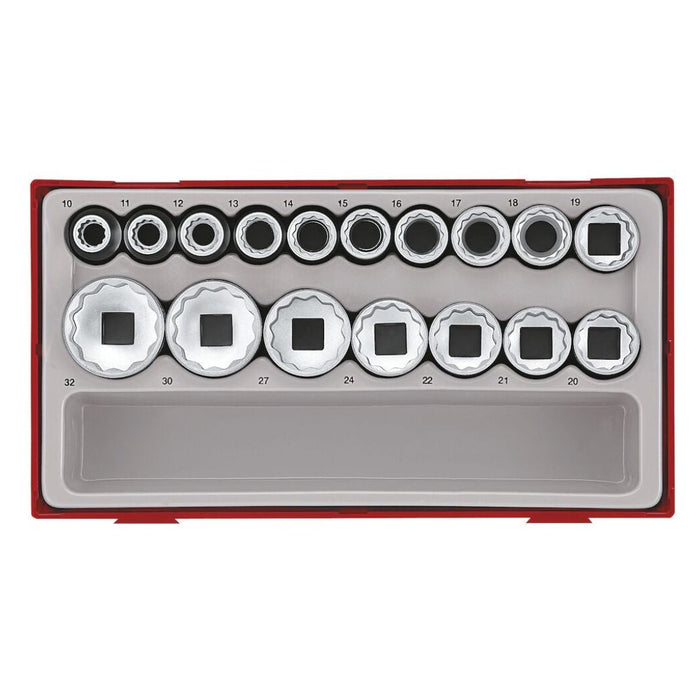 Teng Tools | Socket Set 1/2" 12Pt TT1 17Pc