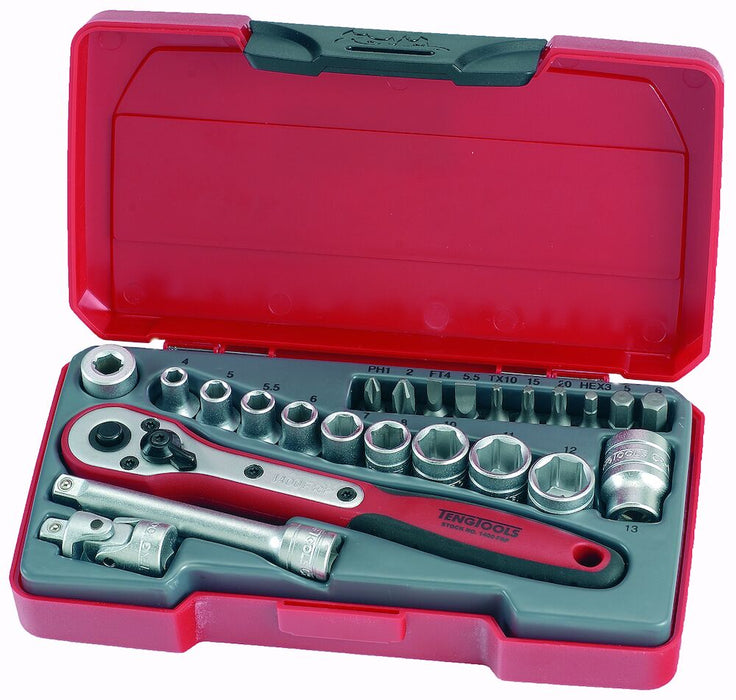 Teng Tools | Socket Set 1/4" 6Pt 24Pc