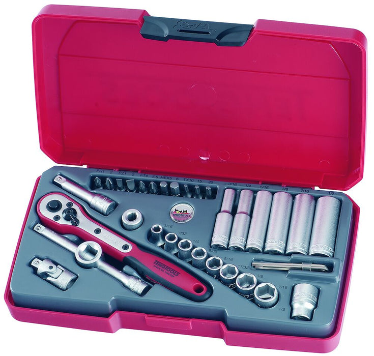 Teng Tools | Socket Set 1/4" 6Pt AF 35Pc