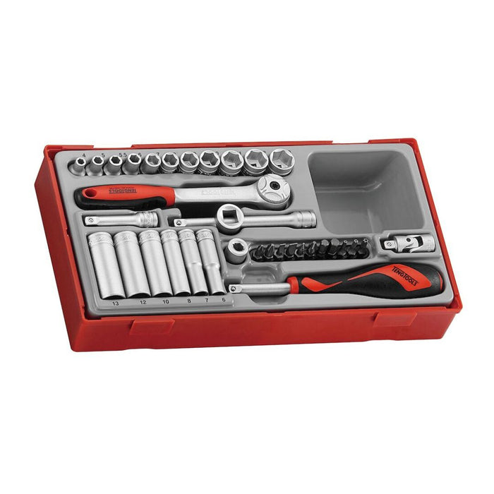 Teng Tools | Socket Set 1/4" 6Pt TT1 35Pc