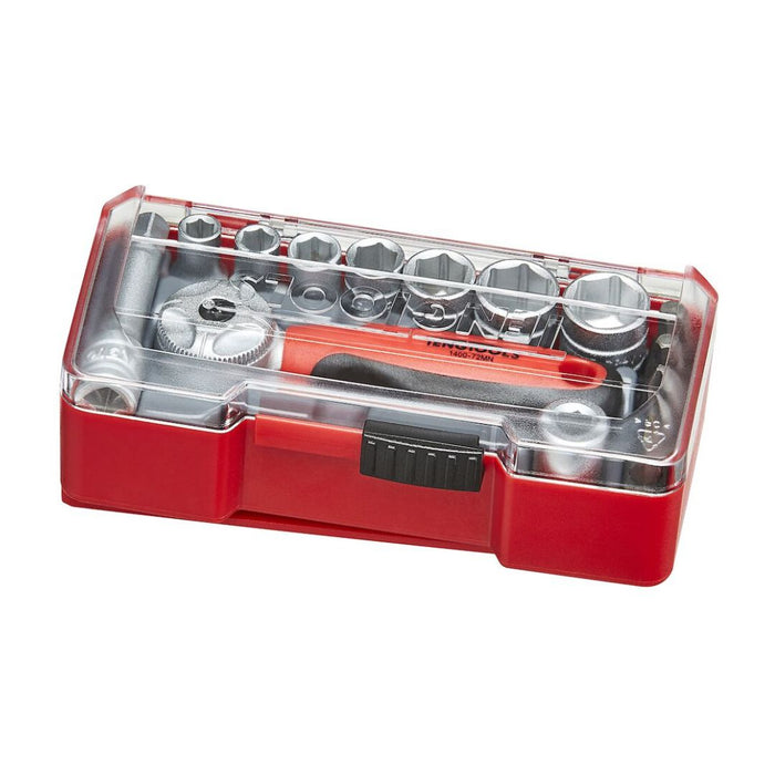 Teng Tools | Socket Set 1/4" 6Pt with Belt Clip 15Pc