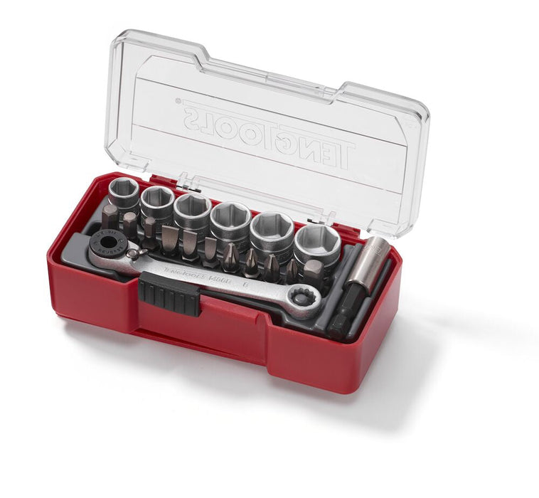 Teng Tools | Socket Set 1/4" 6Pt with Belt Clip 19Pc