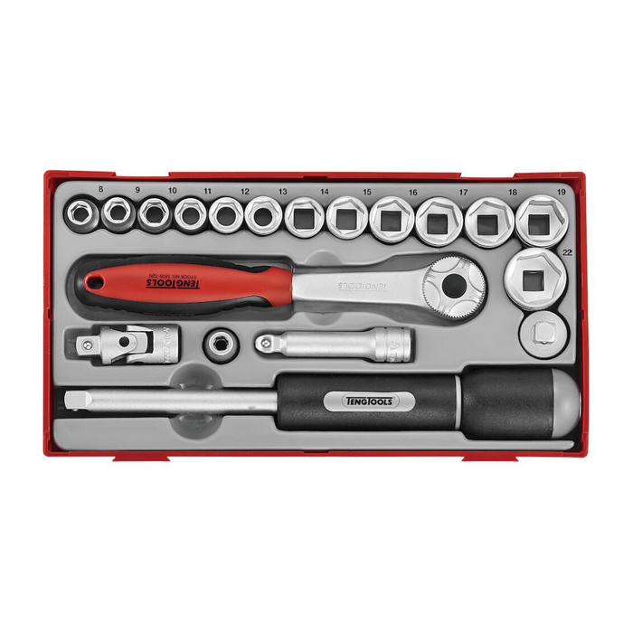 Teng Tools | Socket Set 3/8" 6Pt TT1 19Pc