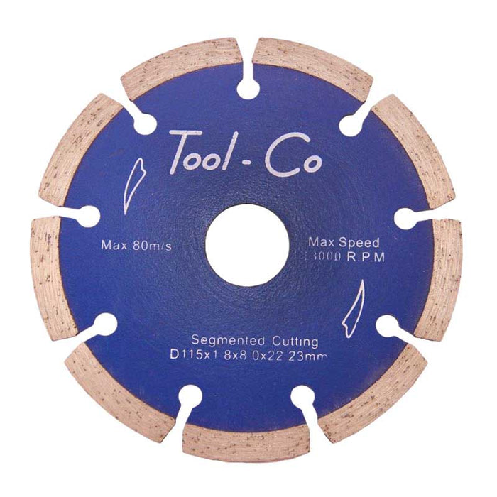 Tool-Co | Segmented Diamond Cutting Blade for Masonry 115mm - BPM Toolcraft