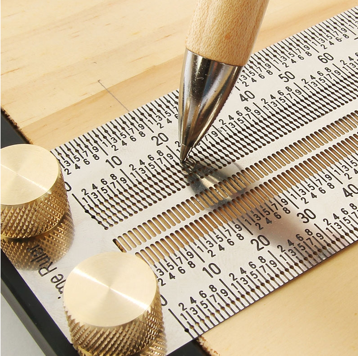 Toolcraft | Precision Marking T-Rule Hole Ruler Scribing Gauge