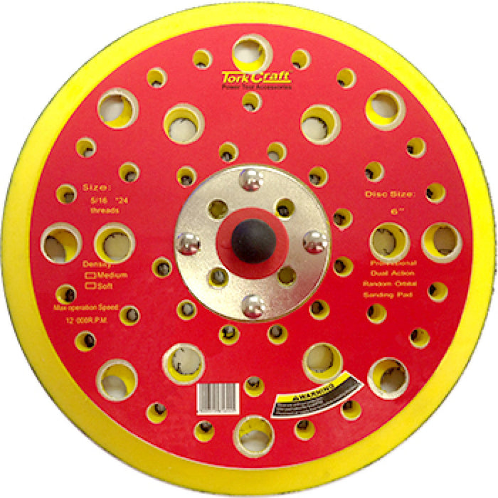 Tork Craft | Backing Pad 52 Holes 5/16" - 24UNF 150mm 6"