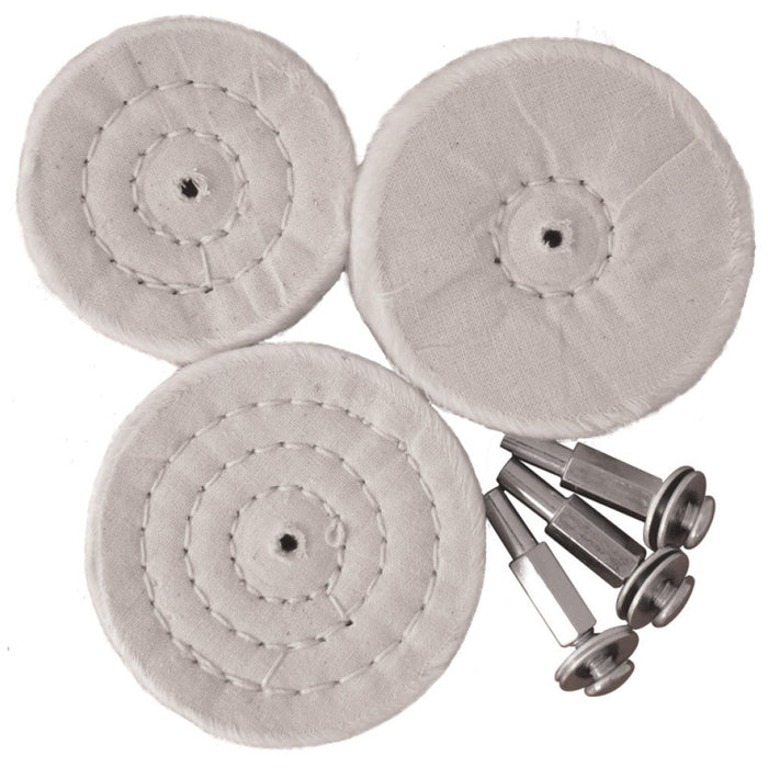 Tork Craft | Buff Set White for All Portable Drills 3Pc
