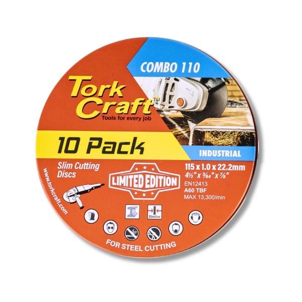 Tork Craft | Cutting Disc Ind. Metal 115x1.0x22.2mm Tin Case 10Pc