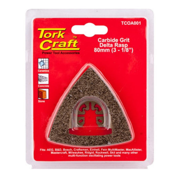 Tork Craft | Delta Rasp Quick Change Carbide Grit 80mm (3-1/8")