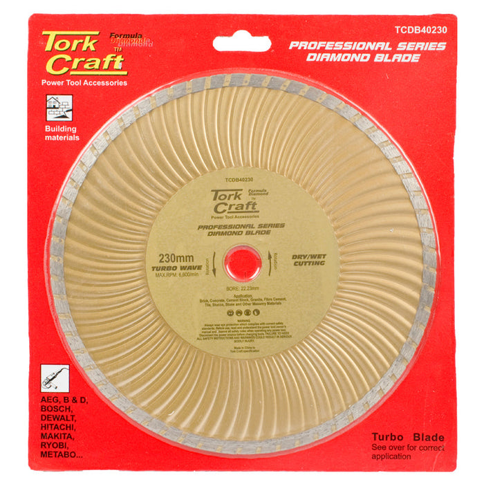 Tork Craft | Diamond Blade 230mm Turbo Wave Professional