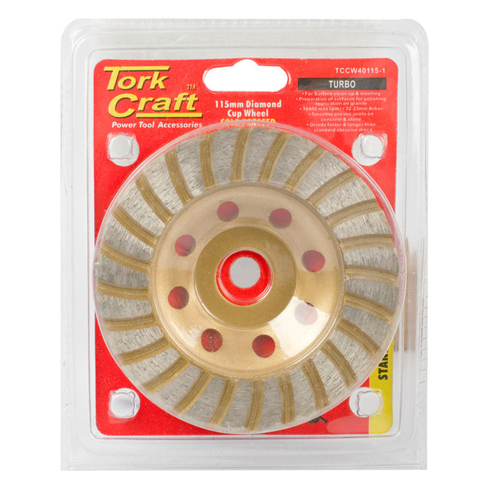 Tork Craft | Diamond Cup Wheel 115 X 22,23mm Turbo Cold Pressed