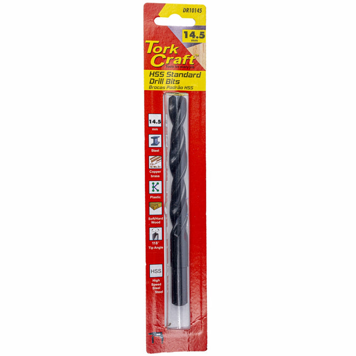 Tork Craft | Drill Bit HSS Standard 14.5mm Reduced Shank 1/Card