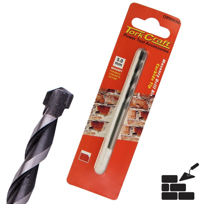Tork Craft | Drill Bit Masonry/Concrete 5.0mm 1/Card