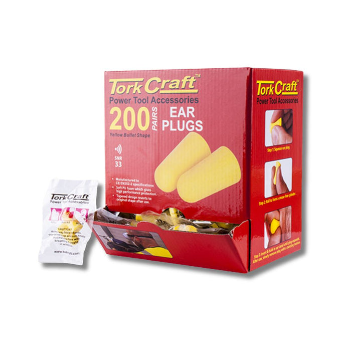 Tork Craft | Ear Plug Yellow Bullet Shape 200Pc