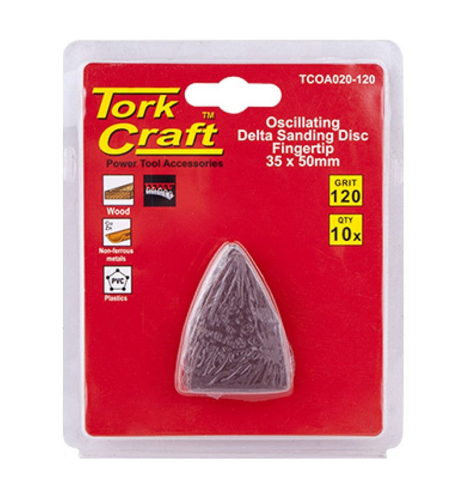 Tork Craft | Fingertip Oscillating Sandpaper A/O 35X50mm 120G 10Pc