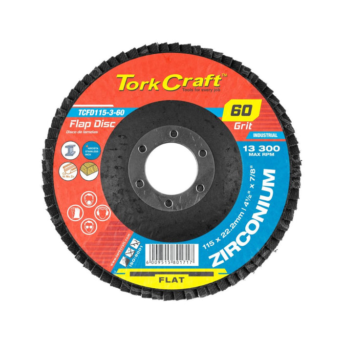 Tork Craft | Flap Disc Zirconium 115mm 60G Flat