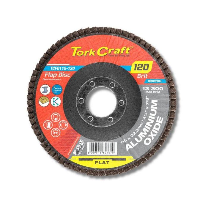 Tork Craft | Flap Sanding Disc 115mm 120G Flat