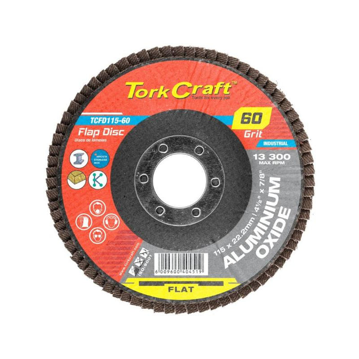 Tork Craft | Flap Sanding Disc 115mm 60G Flat