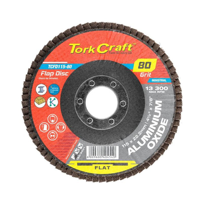 Tork Craft | Flap Sanding Disc 115mm 80G Flat