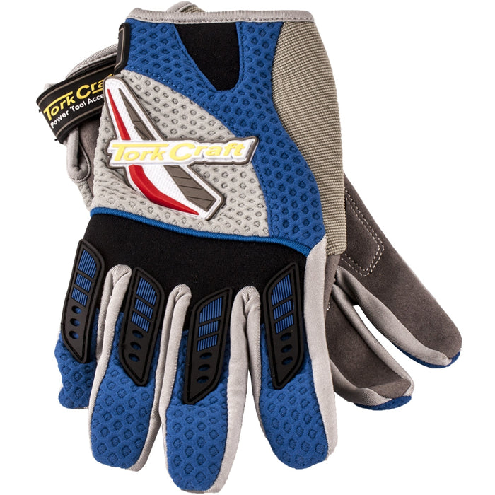 Tork Craft | Glove Mechanics Synthetic Leather Palm Air Mesh Back Blue 3XL