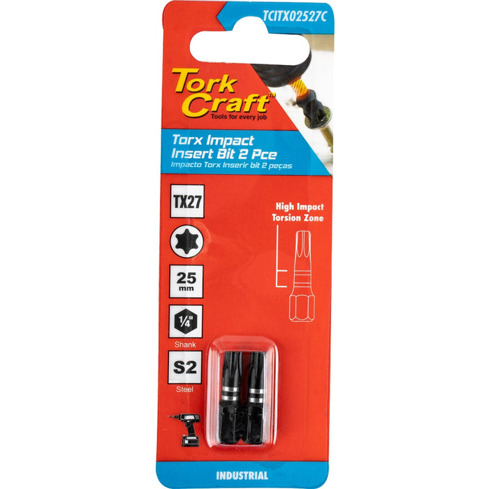 Tork Craft | Impact Bit Torx 25mm 2Pc - Various Sizes