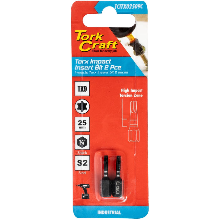 Tork Craft | Impact Bit Torx 25mm 2Pc - Various Sizes