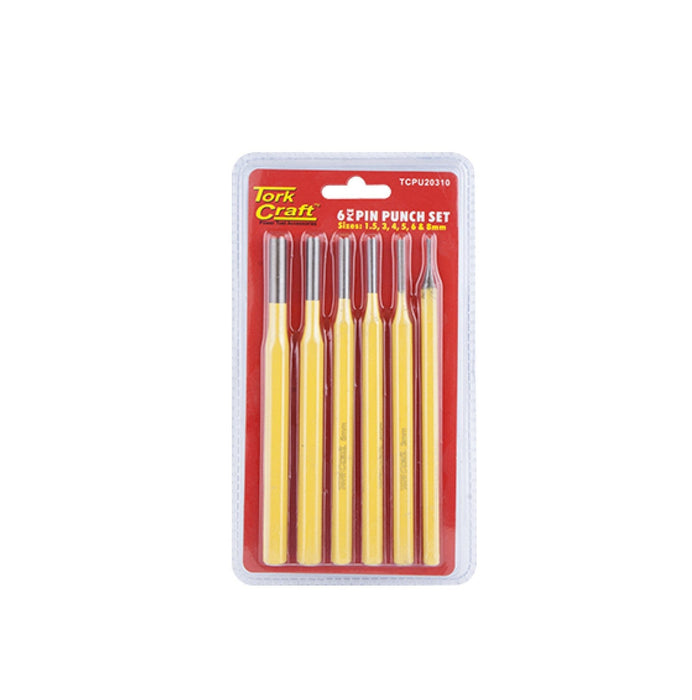 Tork Craft | Pin Punch Set Yellow 6Pc