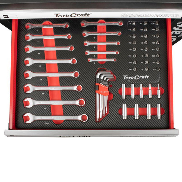 Tork Craft | Roller Tool Cabinet 6 Drawer on Castors with 184Pc of Tools