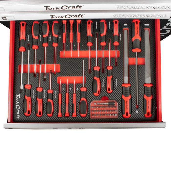 Tork Craft | Roller Tool Cabinet 6 Drawer on Castors with 184Pc of Tools