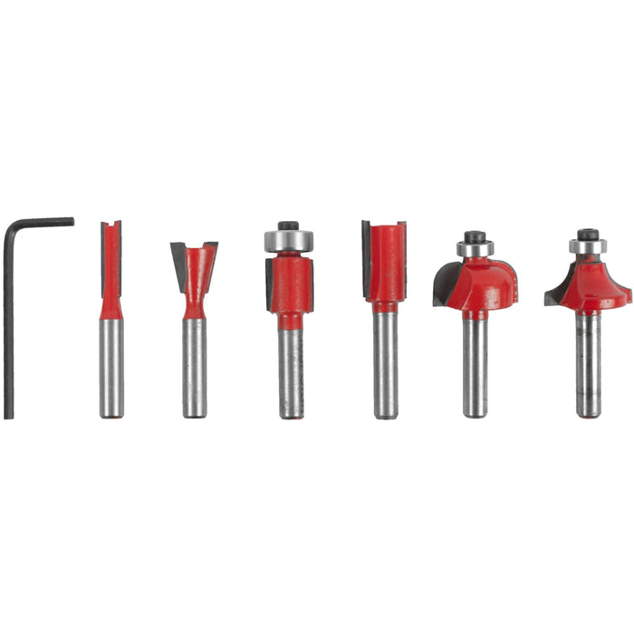 Tork Craft | Router Bit Set Plastic Box 1/4" Shank 6Pc