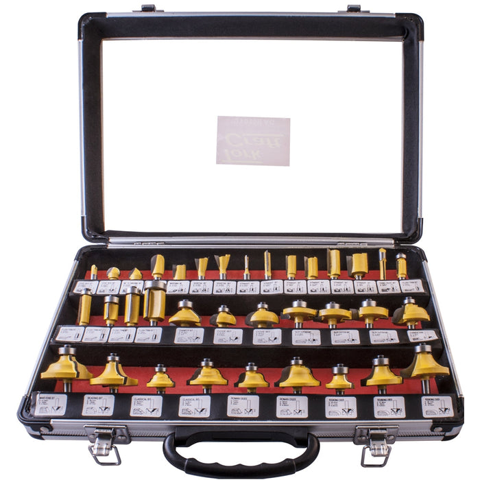 Tork Craft | Router Bit Set Tungsten Carbide Tipped 35Pc