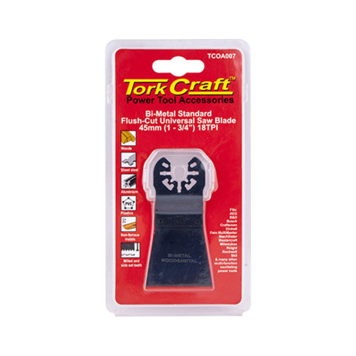 Tork Craft | Saw Blade Flush Cut Quick Change Oscillating Universal 45mm (1-3/4") 18TPI