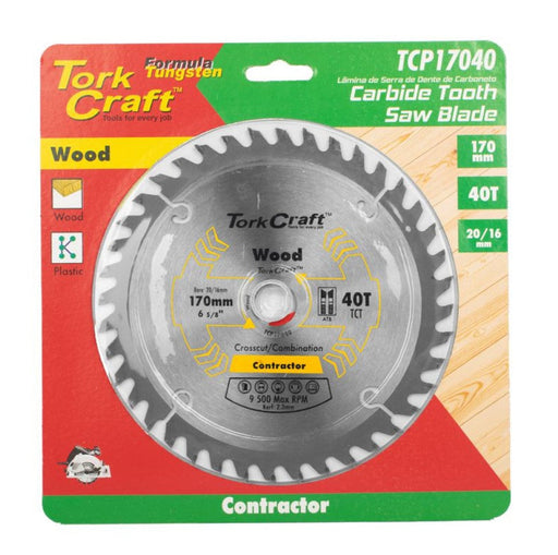 Tork Craft | Saw Blade TCT 170x40T 20/16mm General Purpose Combination - BPM Toolcraft