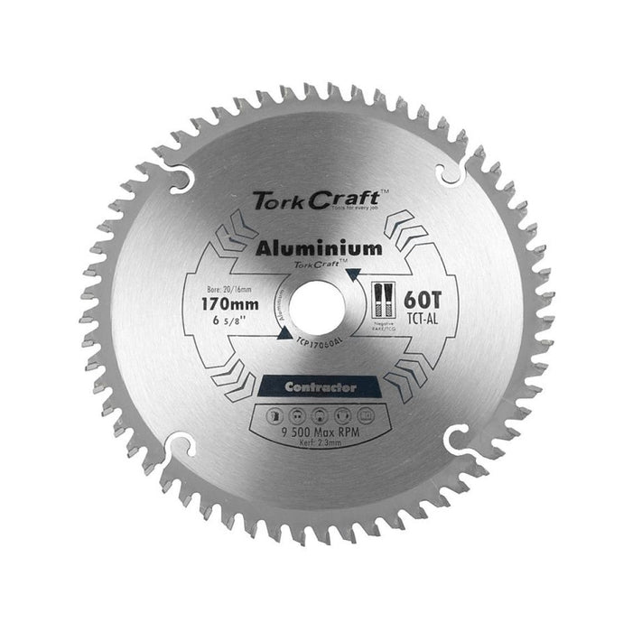 Tork Craft | Saw Blade TCT 170X60T 20/16mm Contractor Aluminium