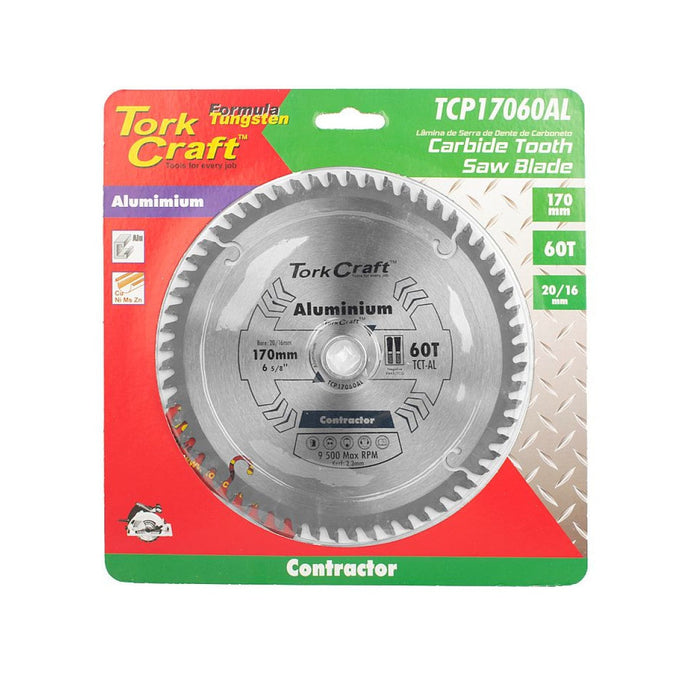 Tork Craft | Saw Blade TCT 170X60T 20/16mm Contractor Aluminium