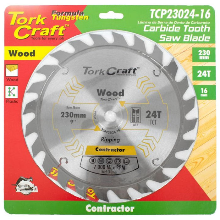 Tork Craft | Saw Blade TCT 230X24T 16mm Contractor